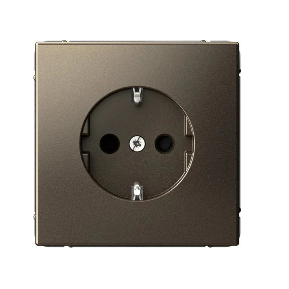 ArtGallery Мокко Розетка с заземлением со шторками, 16А, механизм, быстрозажим. клем. GAL000645S