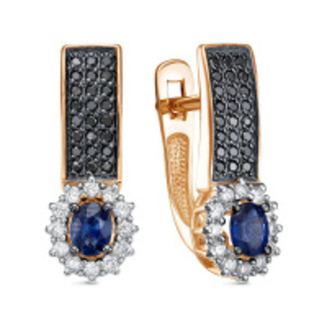 Серьги из золота с сапфирами