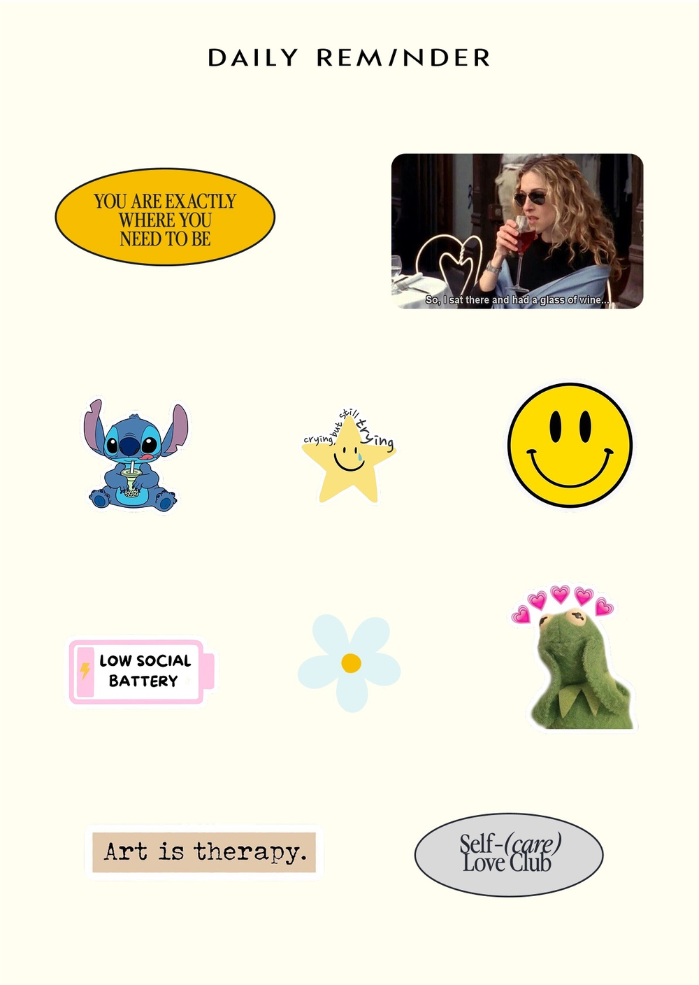 Объемный стикер-пак Daily Reminder 4