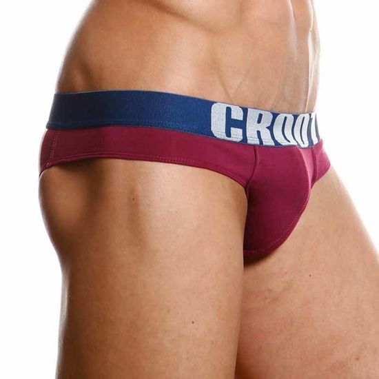 Мужские трусы слипы с синей резинкой CROOTA Inner Sport Bikini Brief Purple CR00042
