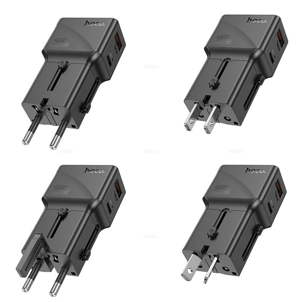 Зарядное устройство на Lightning Hoco AC24 Mini PD25W+QC3.0 (black)