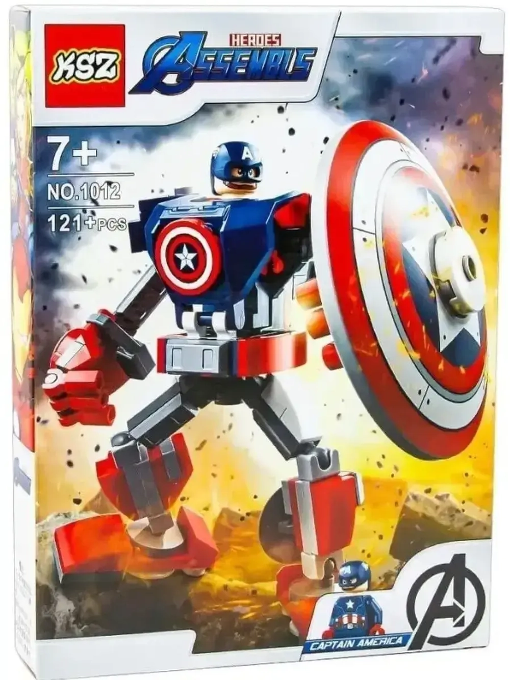 Конструктор Марвел Капитан Америка 121 деталь 1012/подарок