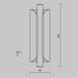 Настенный светильник (бра) Maytoni MOD309WL-L4GR4K