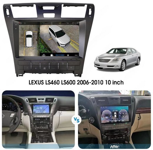 Магнитола для Lexus LS460 2006-2009 (до рестайлинга, рамка 10) - Roximo RX-1402 Android 13, ТОП процессор, 8/128, SIM-слот
