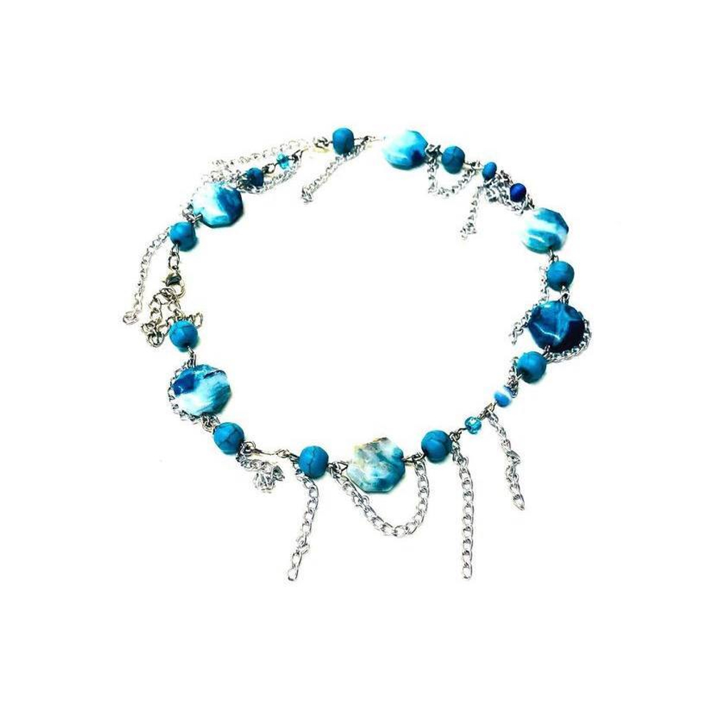blue necklace