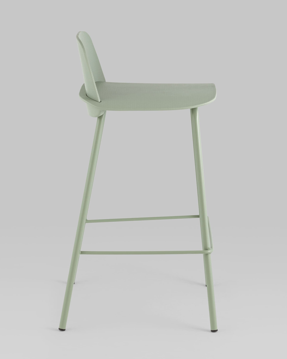 Стул полубарный Mist серо-зеленый