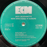 Jack DeJohnette ‎– New Directions In Europe (Германия 1980г.) ECM