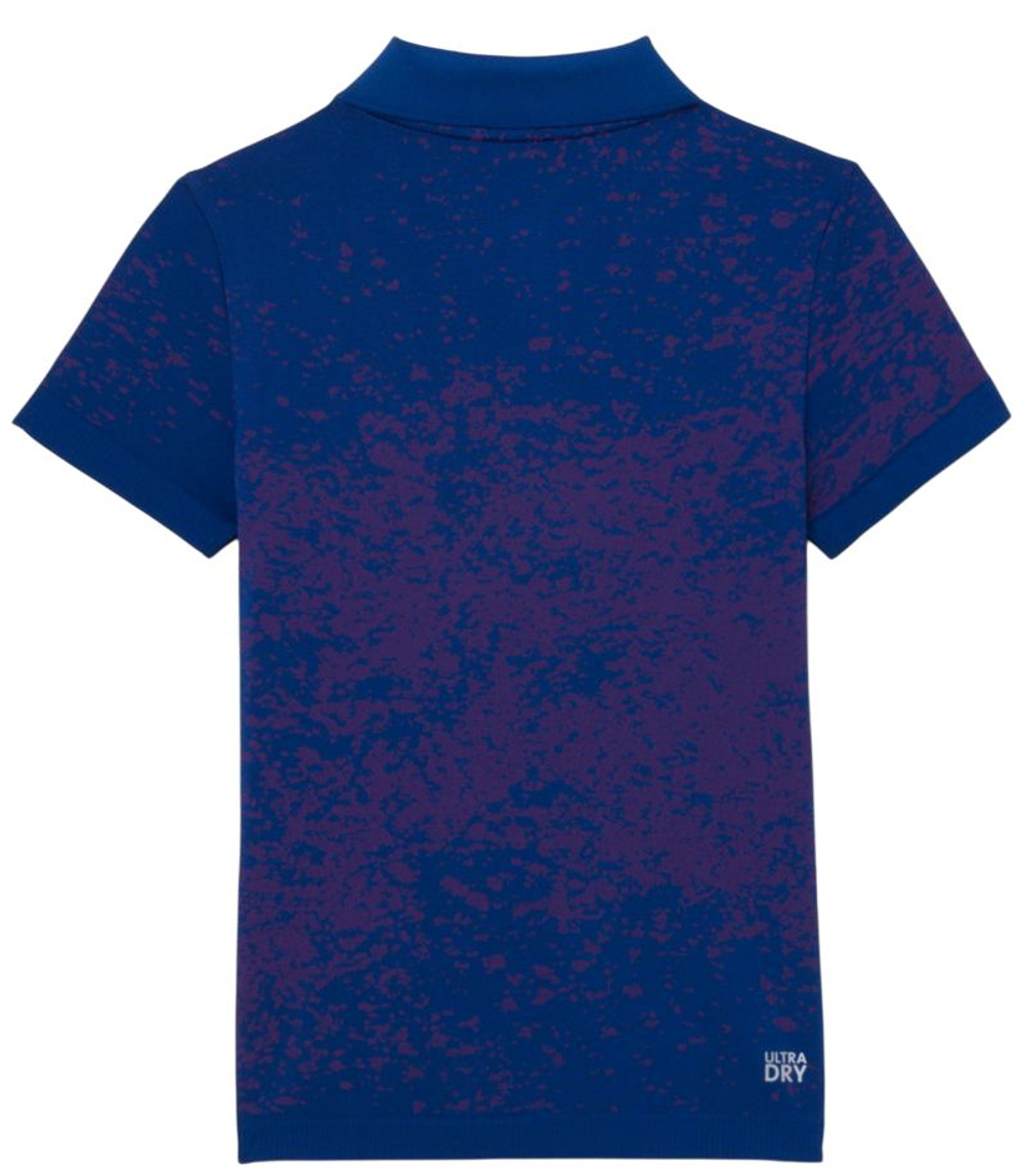 Детская теннисная футболка Lacoste Roland-Garros Performance - blue/pink