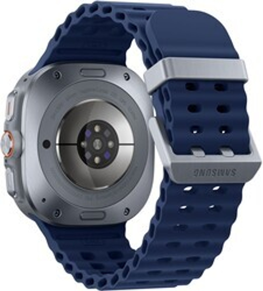 Смарт-часы Samsung Galaxy Watch Ultra 2025 LTE 47mm [корпус - серебристый, ремешок - синий, 1.47", Super AMOLED, IP68, Bluetooth, NFC, Wi-Fi, для Android 12.0 и выше]