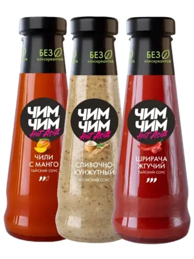 Чили с Манго, Сливочно-Кунжутный, Шричача 210 г * 3 шт