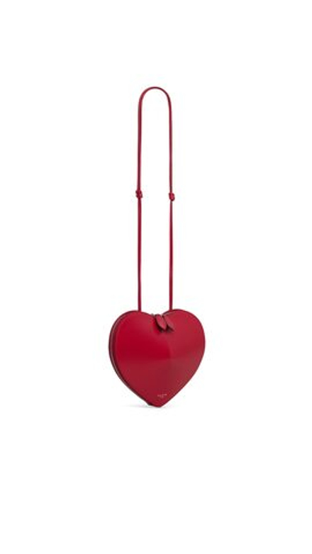 ALAIA СУМКА LE CŒUR ИЗ ТЕЛЯЧЬЕЙ КОЖИ, КРАСНЫЙ