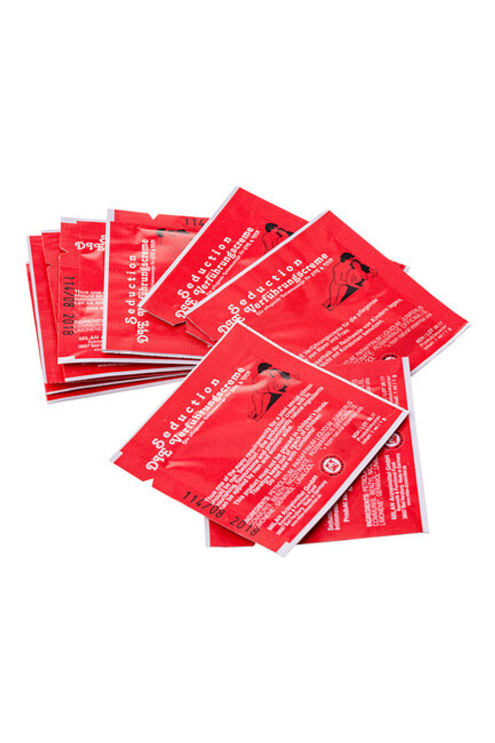 Набор из 10 пробников возбуждающего интимного крема для мужчин и женщин Seduction (Цвет: белый)