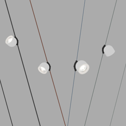 DK5640-WH+BK Поворотный светильник для трека-ремня Belty Smart, серия Spot, со светодиодом, D100*H107мм, 48V DC, 12W, RA90, 38°, 2700-6000K, IP20, белый с черным, алюминий