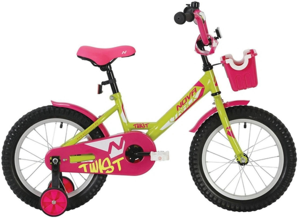 Детский велосипед Novatrack Twist 12" с корзинкой (2020)