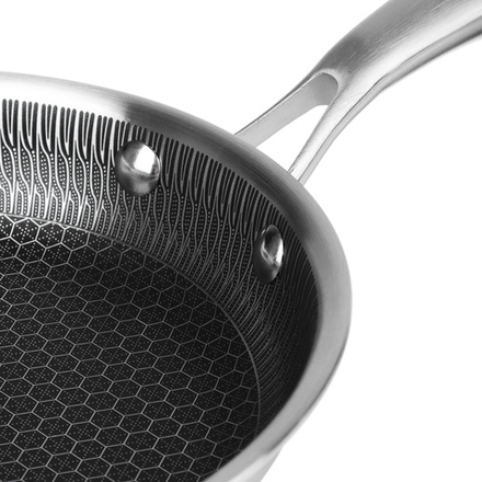 SATOSHI Савона Сковорода Triply 3-х слойная 24х4,3см, нерж.сталь 18/10, антиприг.покр. "соты", инд