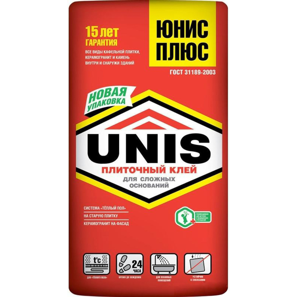 Клей плиточный UNIS плюс