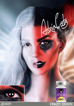 Карнавальные цветные линзы Adria Crazy (1 флакон, 1 линза)