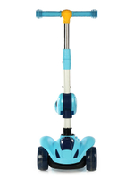 Самокат трехколесный с сиденьем 61*17*80см，можно сложить，с музыкальным светом，колеса PU, разноцветный принт,