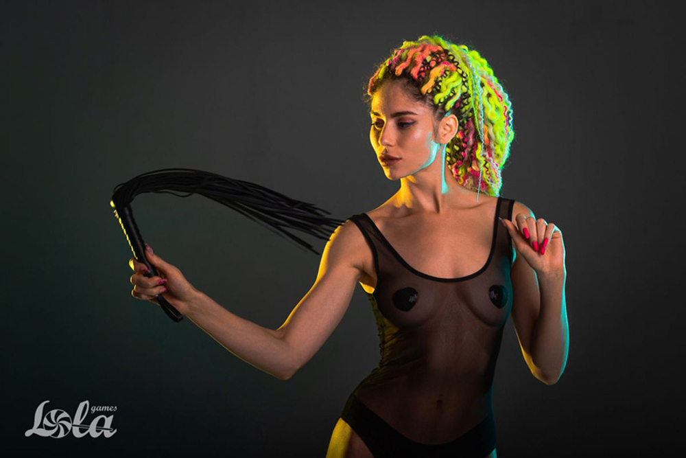 Черная плеть 70см Lola Games Party Hard Delight 1117-01lola