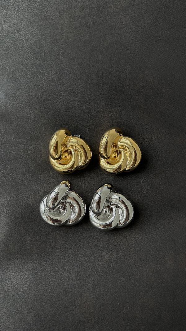 Серьги крупные роза