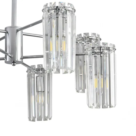 8348/8C CLASSI хром/прозрачный, металл/хрусталь Люстра подвесная E14 8*40W 220V FAVLA