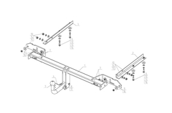 Фаркоп для Opel Zafira C Tourer 2012-2019 Тип шара: A. Нагрузки: 1500/75 кг, OP 07