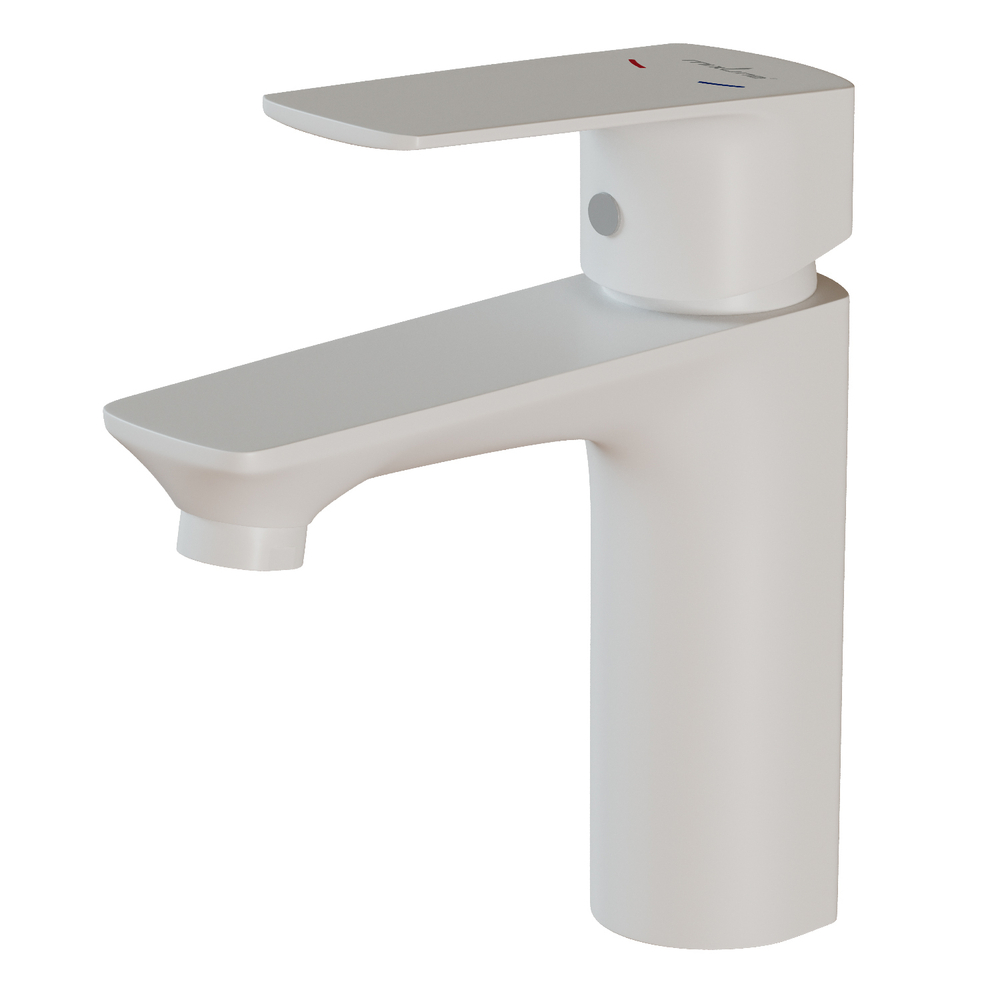 Смеситель для раковины 40k MIXLINE ML15-04W б/отв п/гайку (без подводки) БЕЛЫЙ