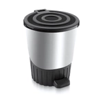 Ведро мусорное с педалью 26 л сереброшт