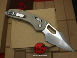 Нож Microtech Stitch Ram-Lok PS V.2025 - рукоять светлый G10, клинок серый, PS заточка