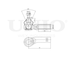 Наконечник рулевой правый UNIO SSP-10120