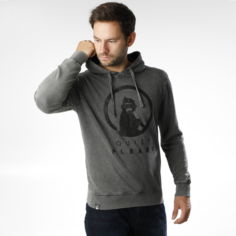 Мужская кофта теннисная Quiet Please GOAT Hoody Men - Grey, Black