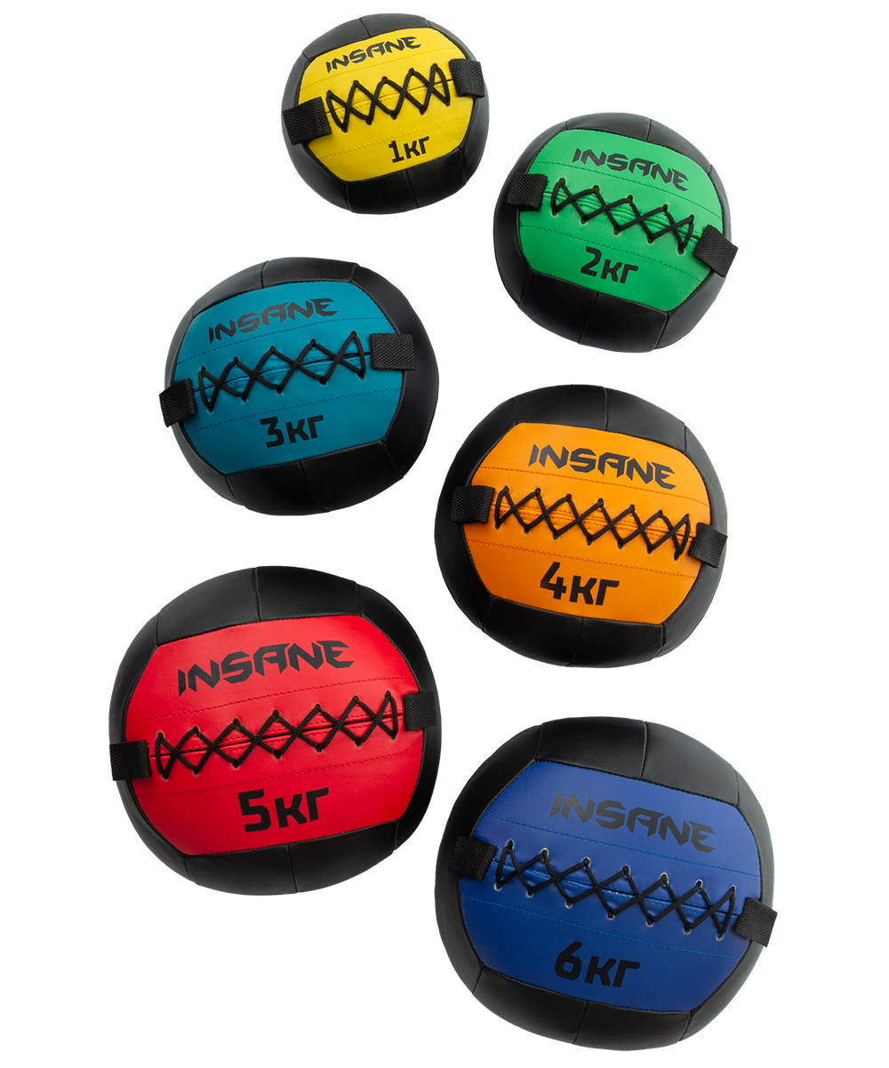 Медбол IN24-WB200, 1 кг, желтый