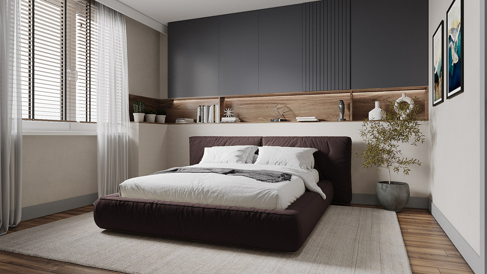 Кровать Латона 3 Vivaldi 25 240*255*85 см, Коричневый Велюр Нераскладной Фиеста