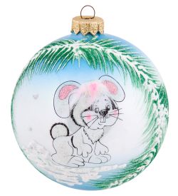 Элита НФШ-1693 Ел.украшение Шар «Заяц» 100 мм