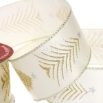 Лента для декорирования «Елочка» 6,3 см, 2,7 м, Золото/серебро