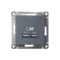 Розетка USB AtlasDesign тип A+A 5В 1х2.1А 2х1.05А механизм грифель SE ATN000733