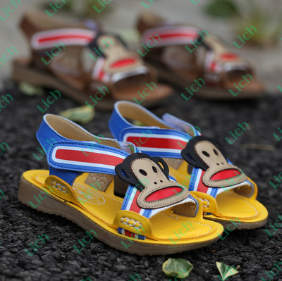 Сандалии детские с отделкой в виде обезьяны Джилиус