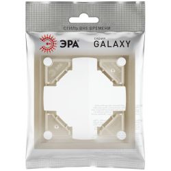 Рамка для розеток и выключателей ЭРА Galaxy 15-5001-04 на 1 пост шампань | Эра Galaxy
