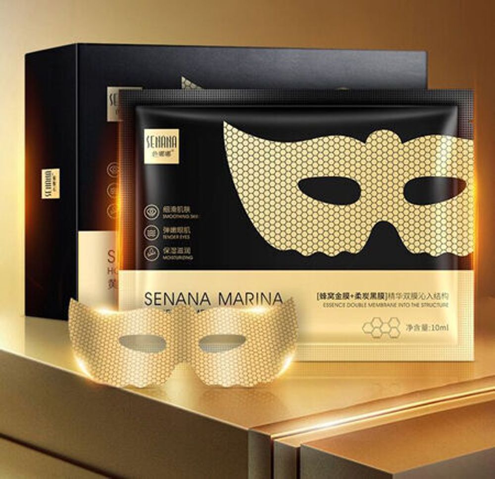 Маска вокруг глаз Senana Marina карнозиновая многофункцилональная Honeycome Eye Mask 10 мл
