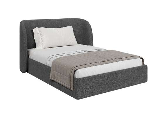 Кровать двуспальная Classic 140 см (серый, букле)
