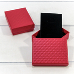 Коробка Ювелирная 9х7х2.8 см Набор 2 шт "Ромбики" (Красный)