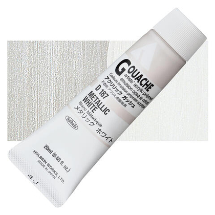 Holbein Acrylic Gouache 20 мл. 187 [C] Metallic White