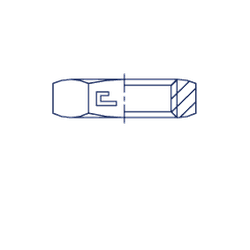 Гайка шестигранная стопорная VH UNF 1/2"