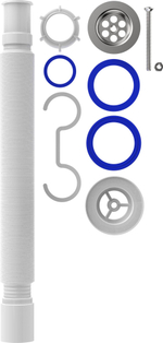 ГОФРОСИФОН 1 1/4Х40 AQUANT УДЛ. С МЕТ.РЕШ.