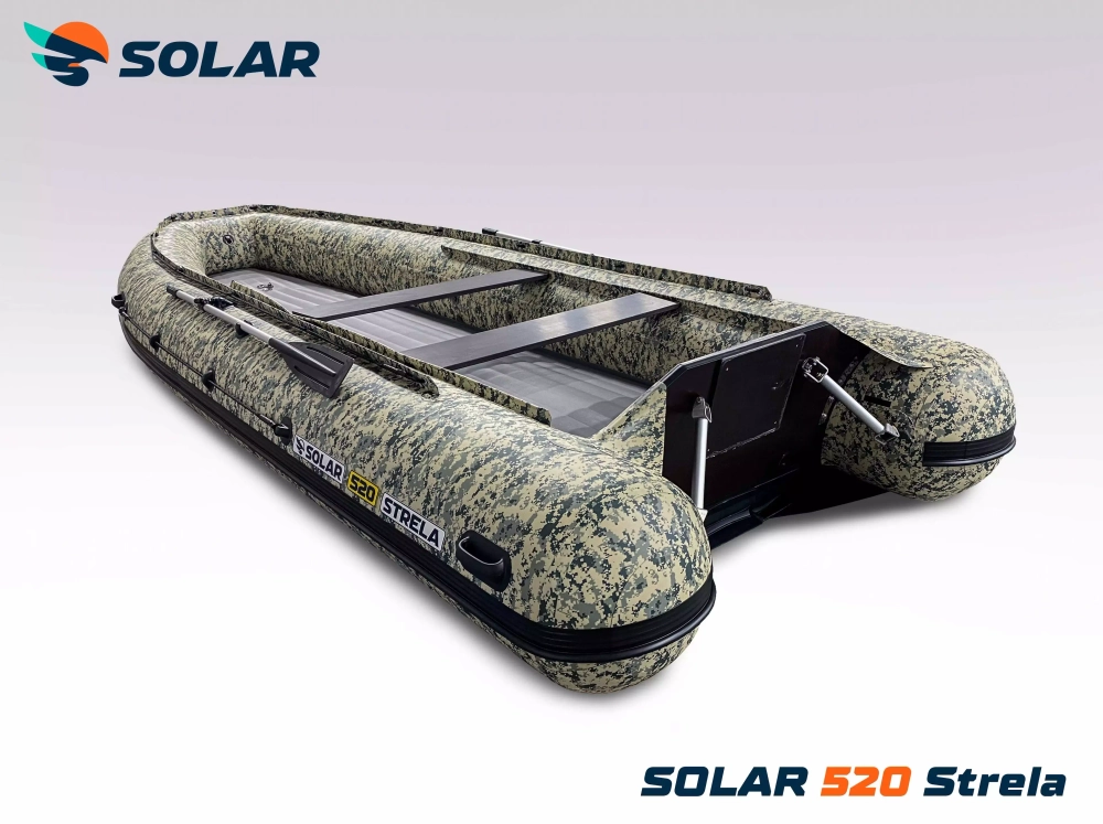Лодка надувная моторная solar-520 strela jet tunnel