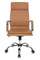 Кресло руководителя Бюрократ Ch-993 светло-коричневый эко.кожа крестов. металл хром