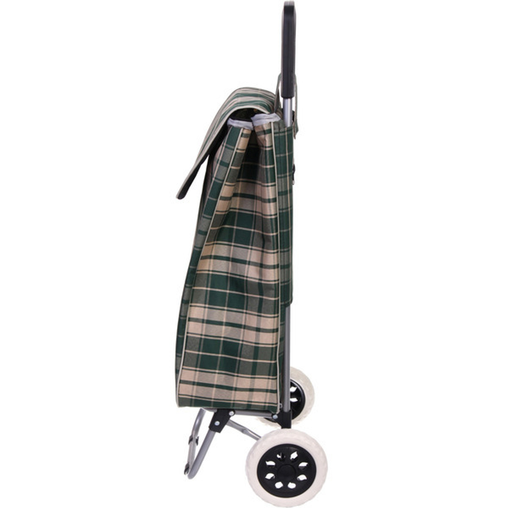 Тележка хозяйственная с сумкой (93*33*26см, колеса 16см,грузоподъемность до 30 кг.) зеленая SYD-016