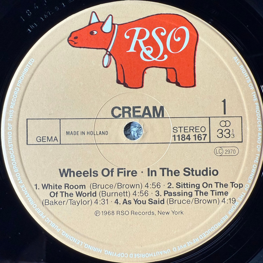 Cream ‎– Wheels Of Fire 2LP (Германия)