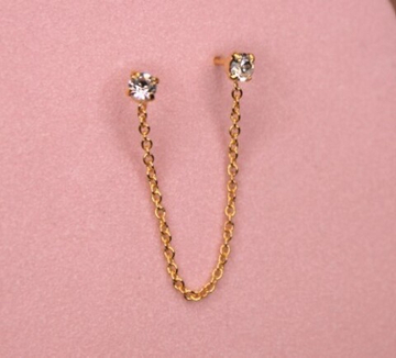 Швензы двойные для 2х проколов( за 1 шт) позолота