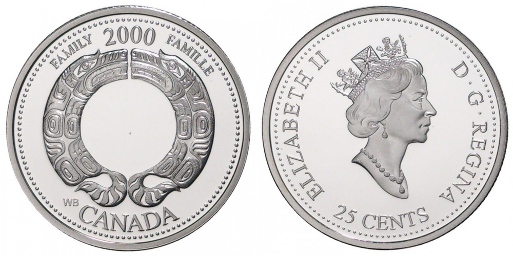 Канада 25 центов, 2000 Семья